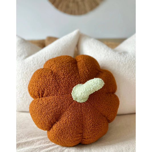 Jumbo Sherpa Orange Pumpkin Pillow