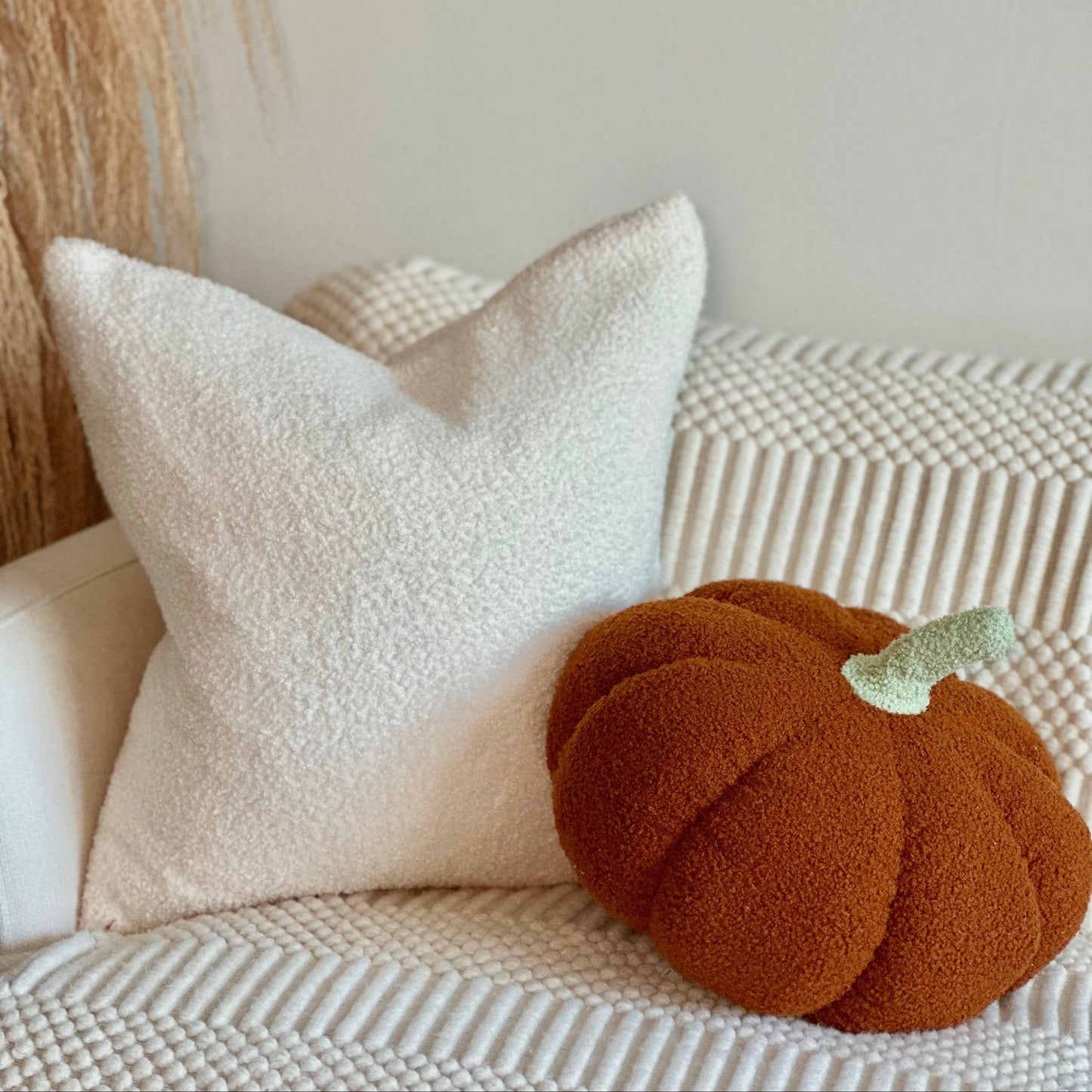 Jumbo Sherpa Orange Pumpkin Pillow