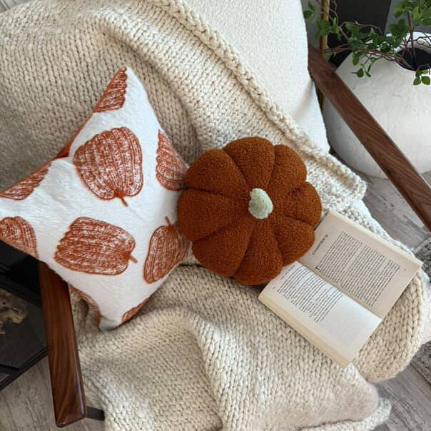 White Pumpkin Pillow Cover