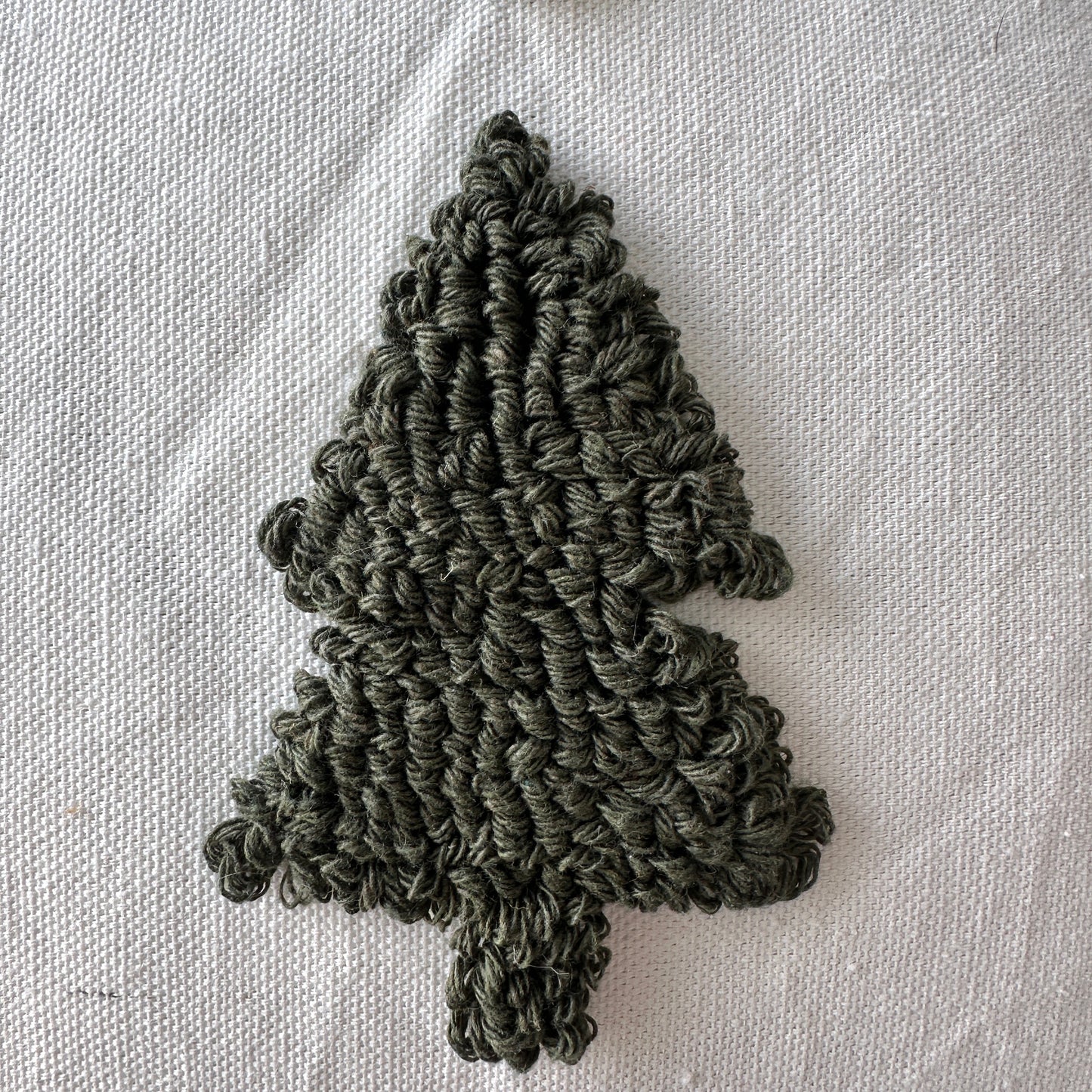 Tufted Christmas Tree Pillow Cover
