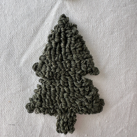 Tufted Christmas Tree Pillow Cover