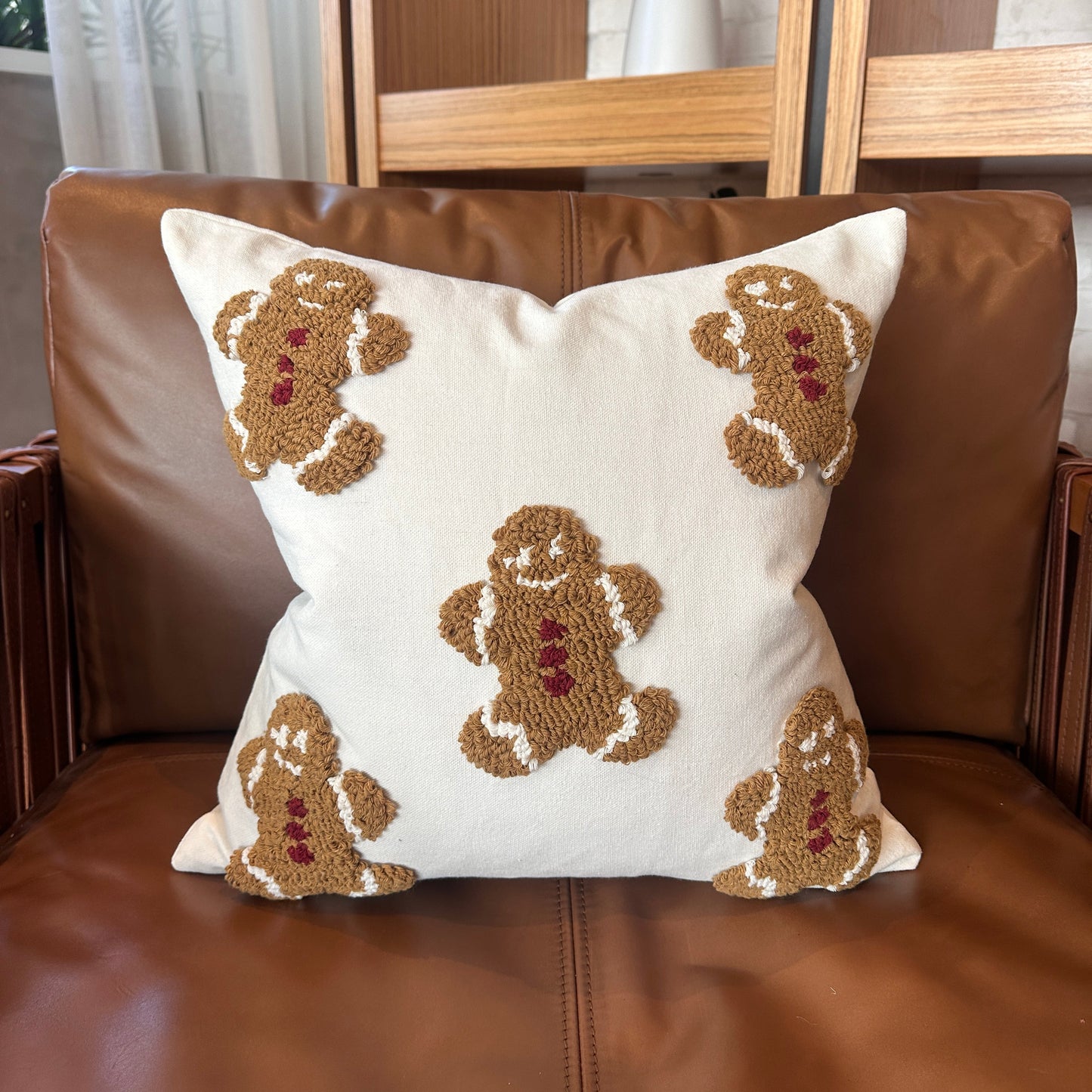 Mini Gingerbread Pillow Cover