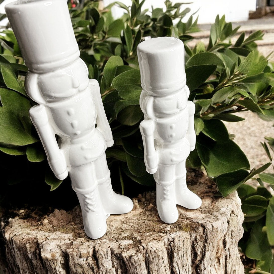 White Porcelain Nutcracker Duo