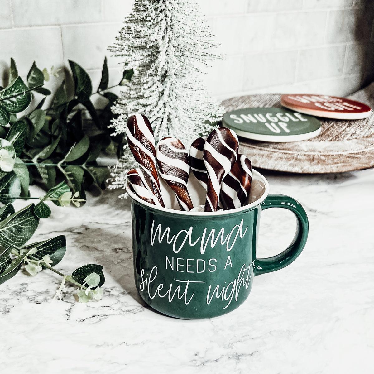 Edible Holiday Flavor Spoons – Peppermint, Cinnamon & Hot Cocoa Twist (6-Pack)