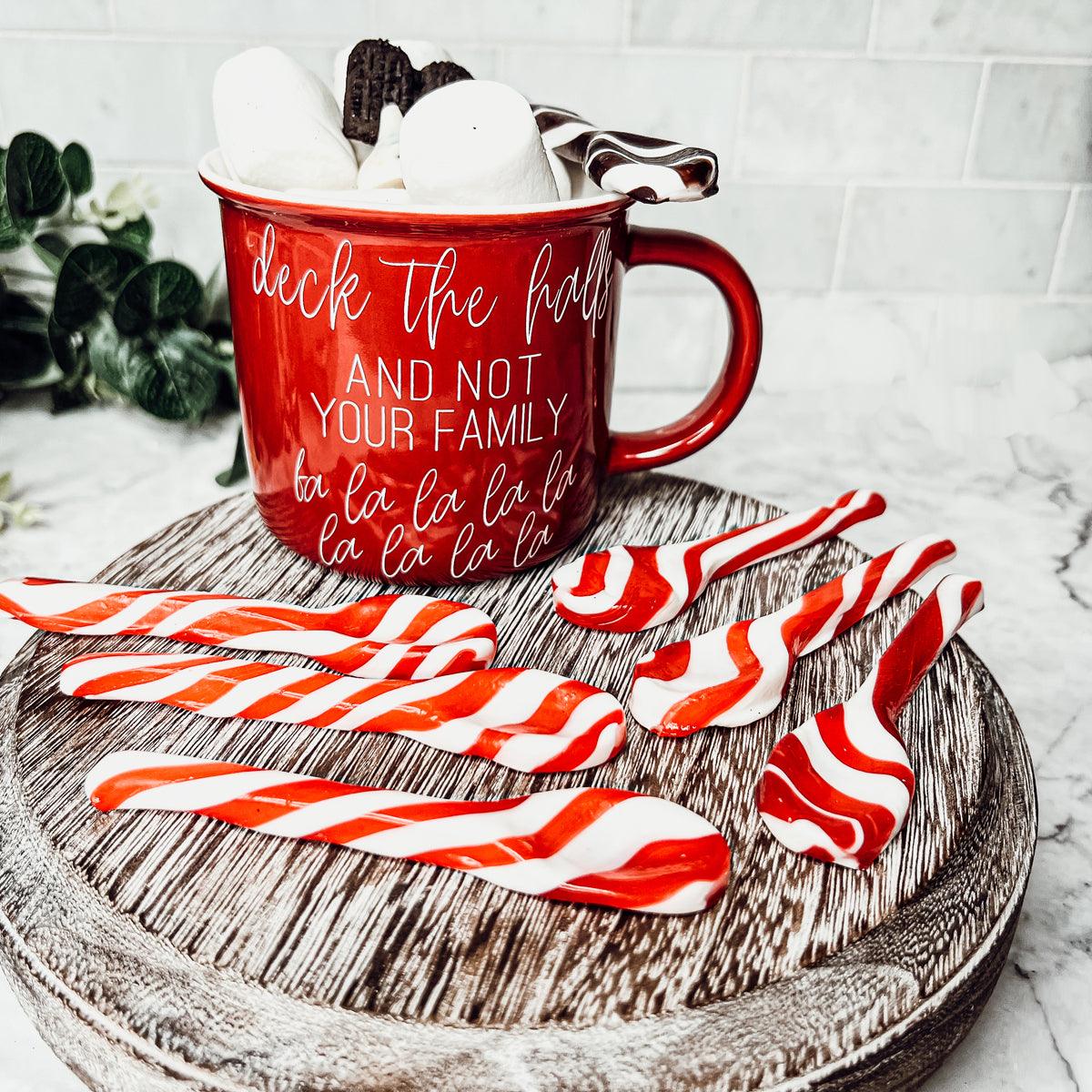 Edible Holiday Flavor Spoons – Peppermint, Cinnamon & Hot Cocoa Twist (6-Pack)
