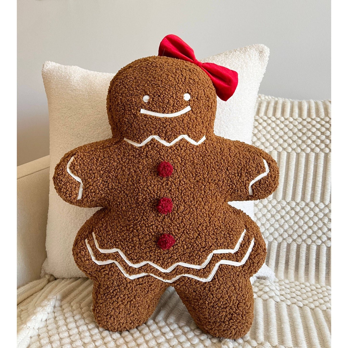 Gingerbread Man & Girl Holiday Pillow Set