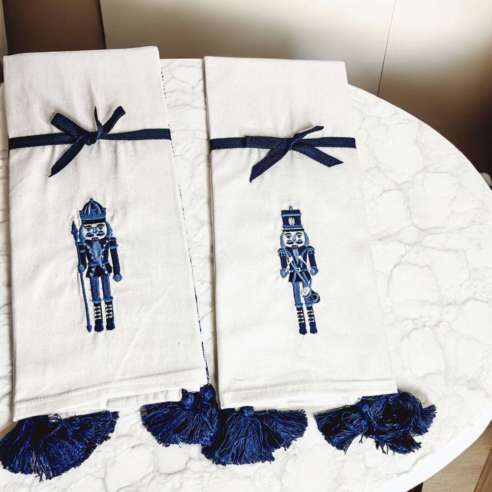 Blue Nutcracker Soldier Tea Towel Set (Set of 2)