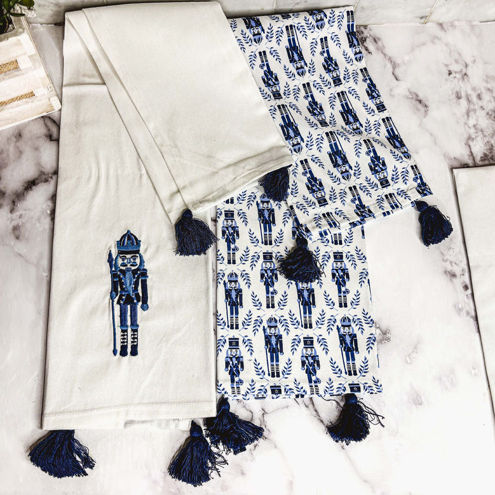 Blue Nutcracker Soldier Tea Towel Set (Set of 2)