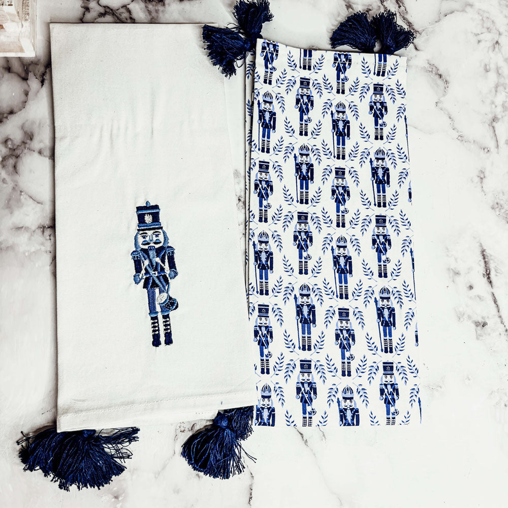 Blue Nutcracker Soldier Tea Towel Set (Set of 2)