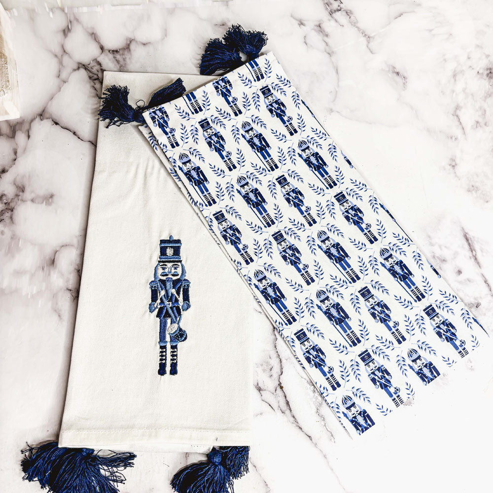 Blue Nutcracker Soldier Tea Towel Set (Set of 2)