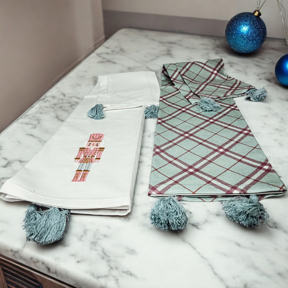 Nutcracker Tea Towel Pink