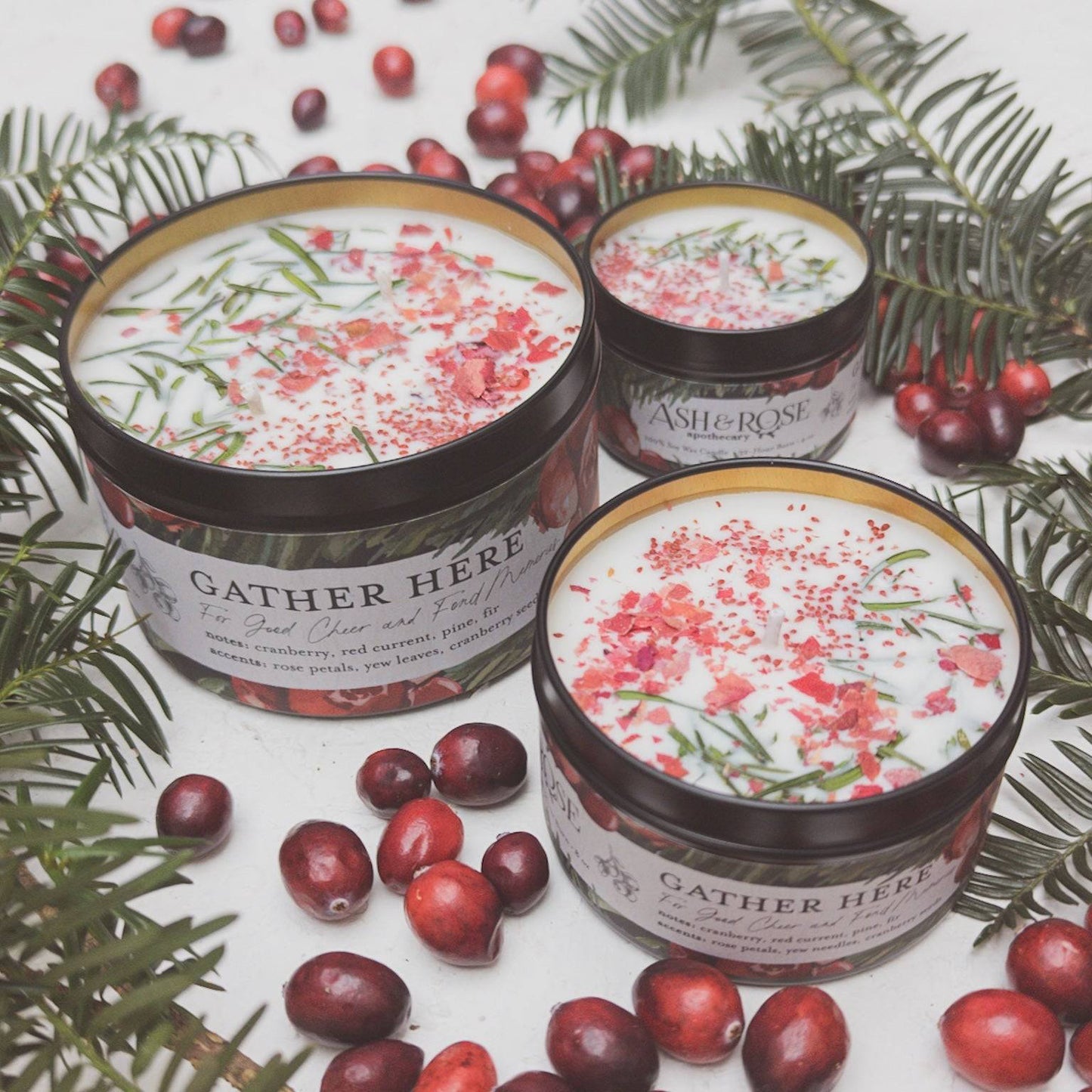 Christmas Cranberry Pine Candle