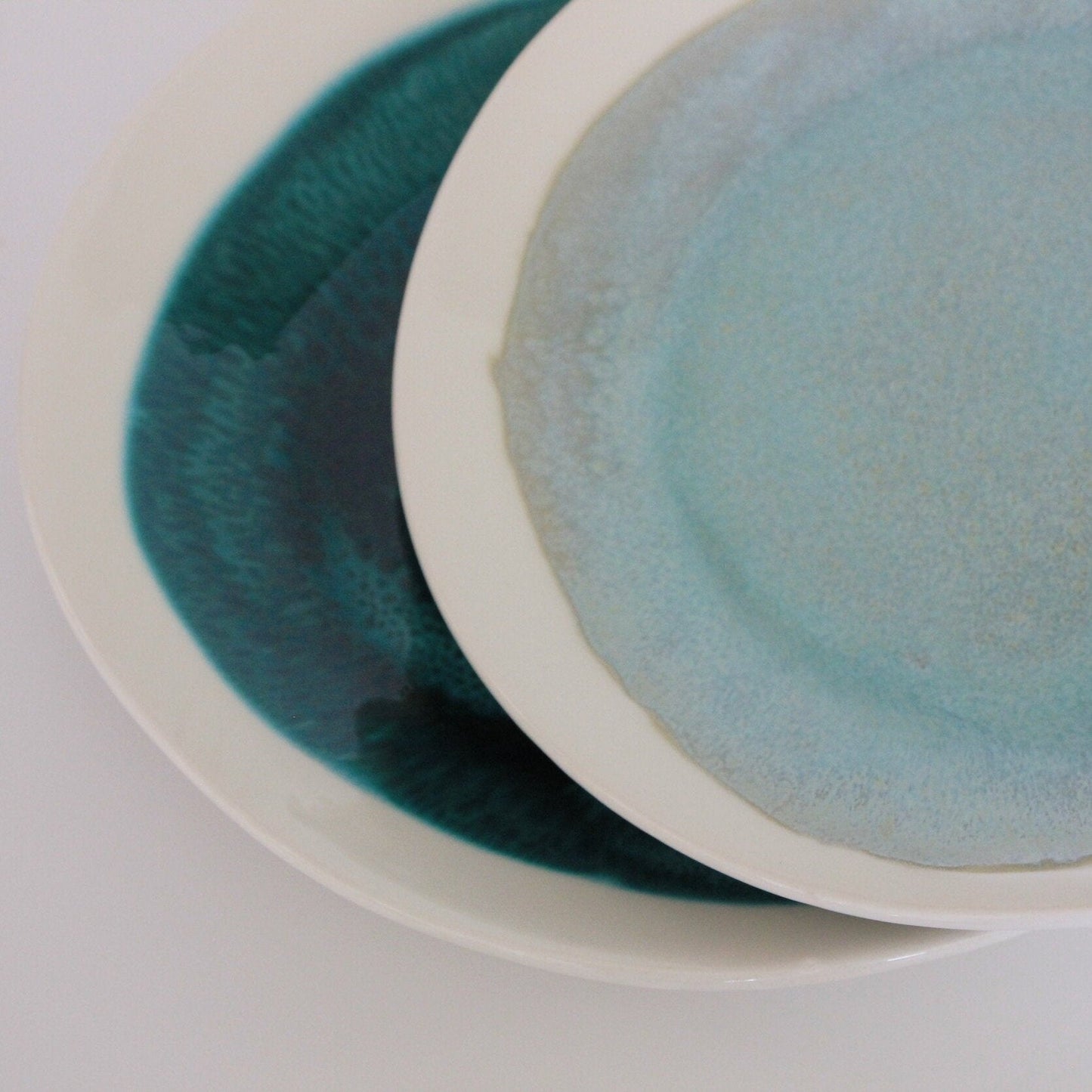 Coastal Artisan Dinner Plates – Handcrafted, Custom Colors, Dishwasher Safe