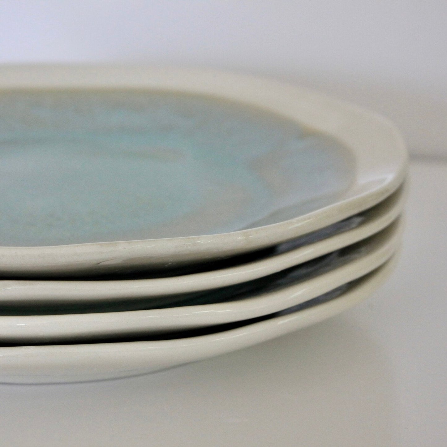 Coastal Artisan Dinner Plates – Handcrafted, Custom Colors, Dishwasher Safe