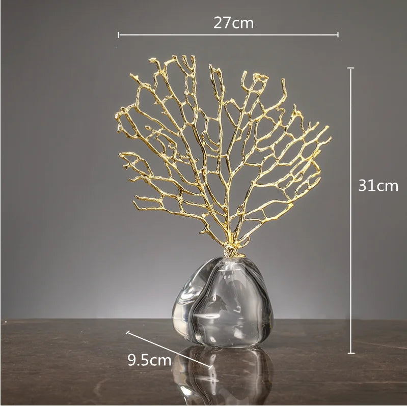 Coastal Coral Crystal Vase