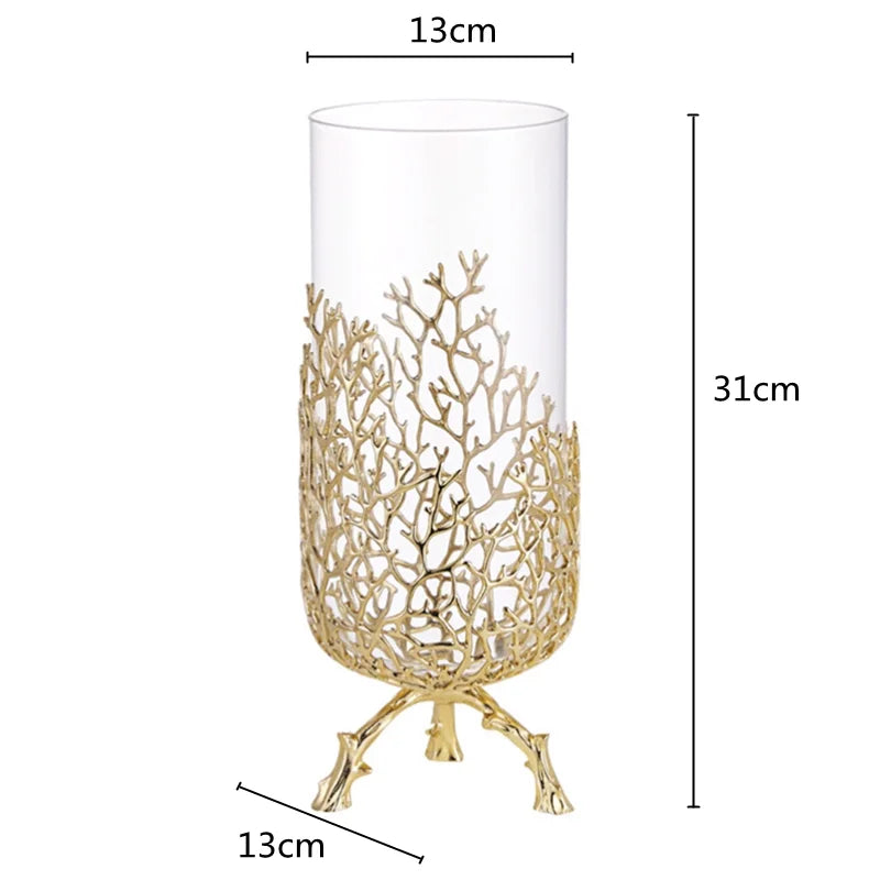 Coastal Coral Crystal Vase