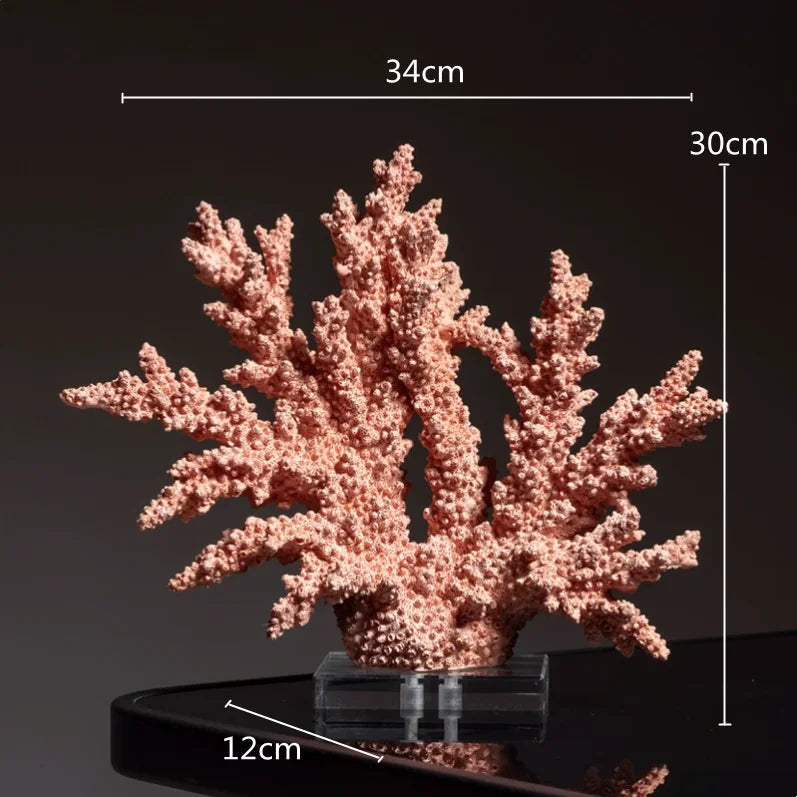 Coastal Coral Crystal Vase