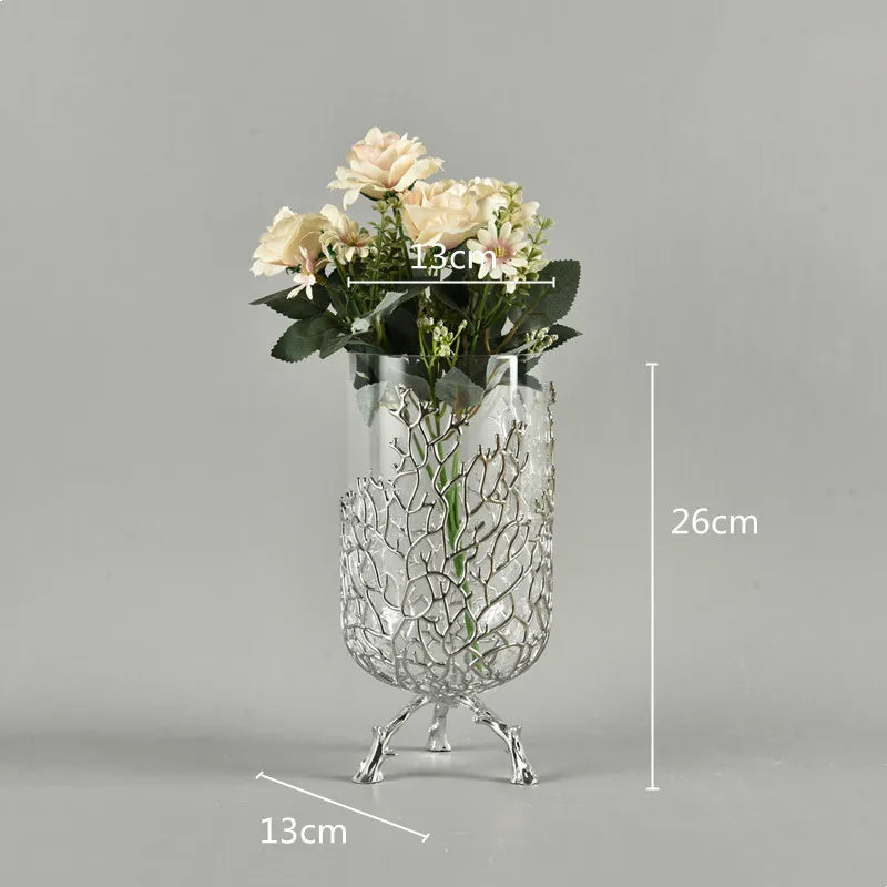 Coastal Coral Crystal Vase