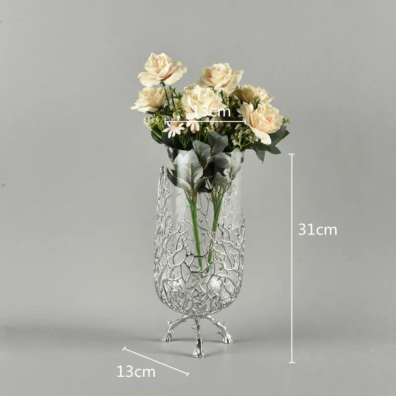 Coastal Coral Crystal Vase