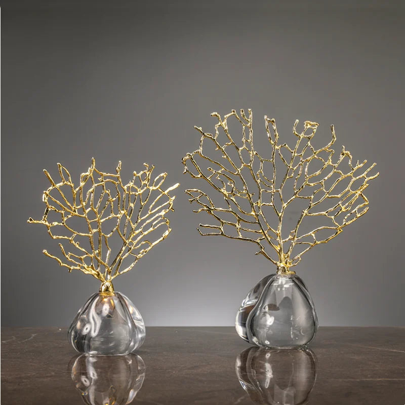 Coastal Coral Crystal Vase