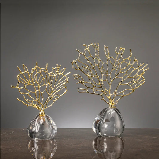 Coastal Coral Crystal Vase
