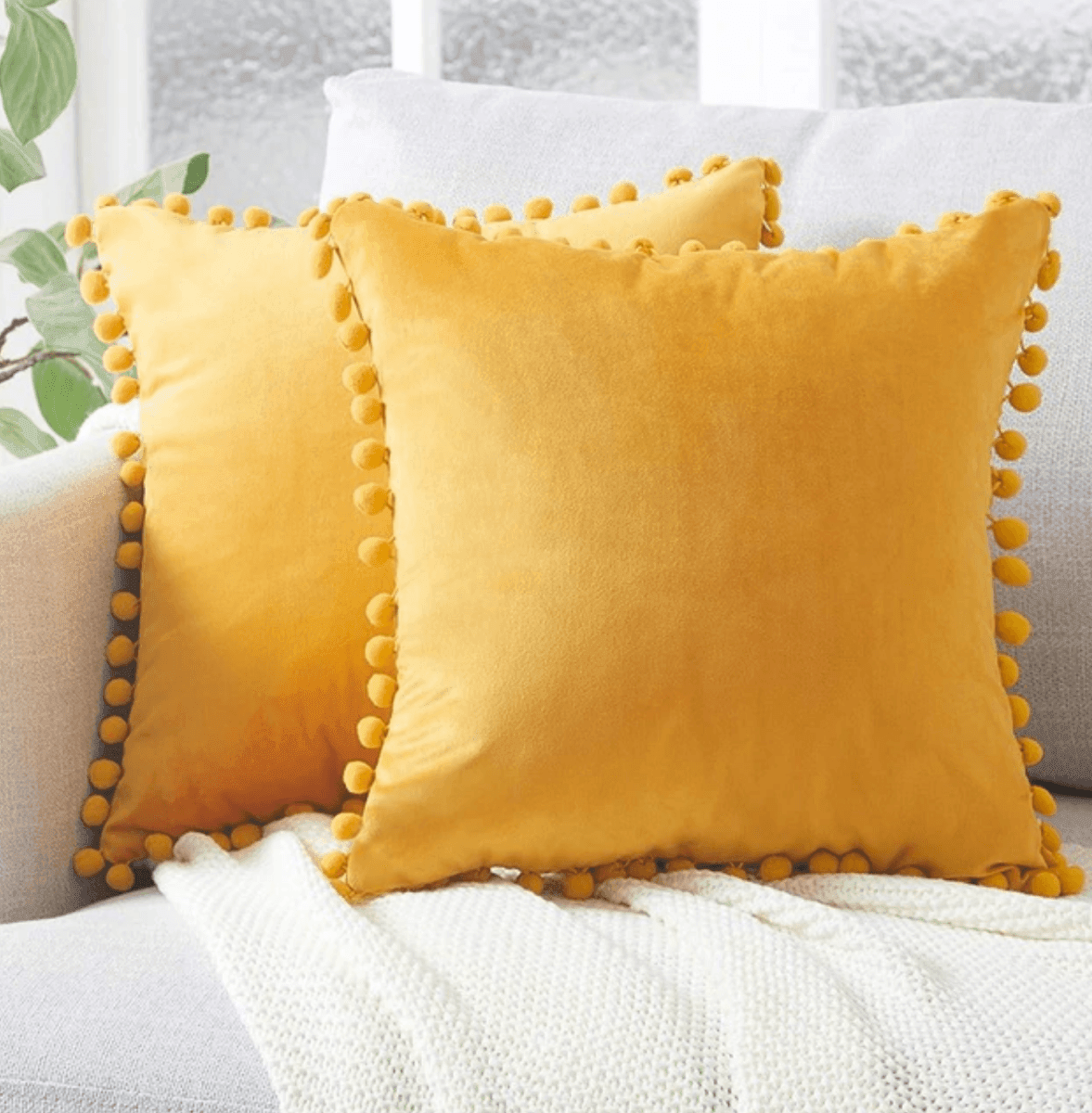 Plush Pom Pom Pillows