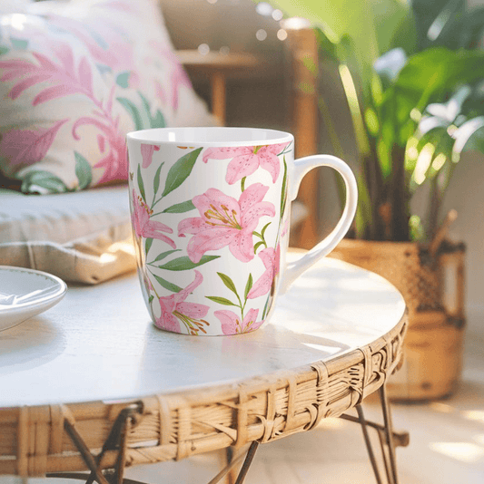 Floral Coffee Mug – Elegant Floral Design for Your Morning Coffee
