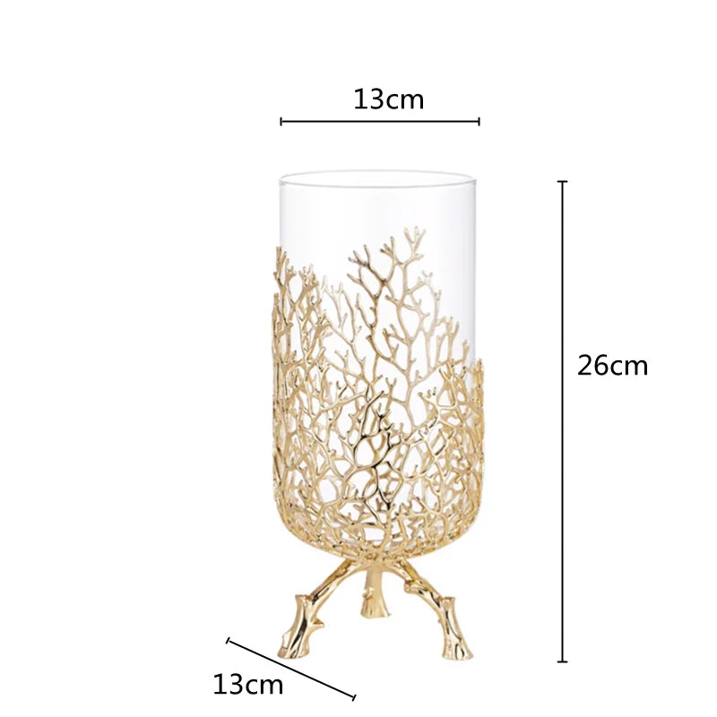 Coastal Coral Crystal Vase
