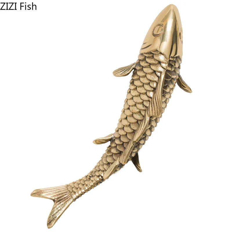 Gold Coral Carp Lotus Leaf Wall Decor