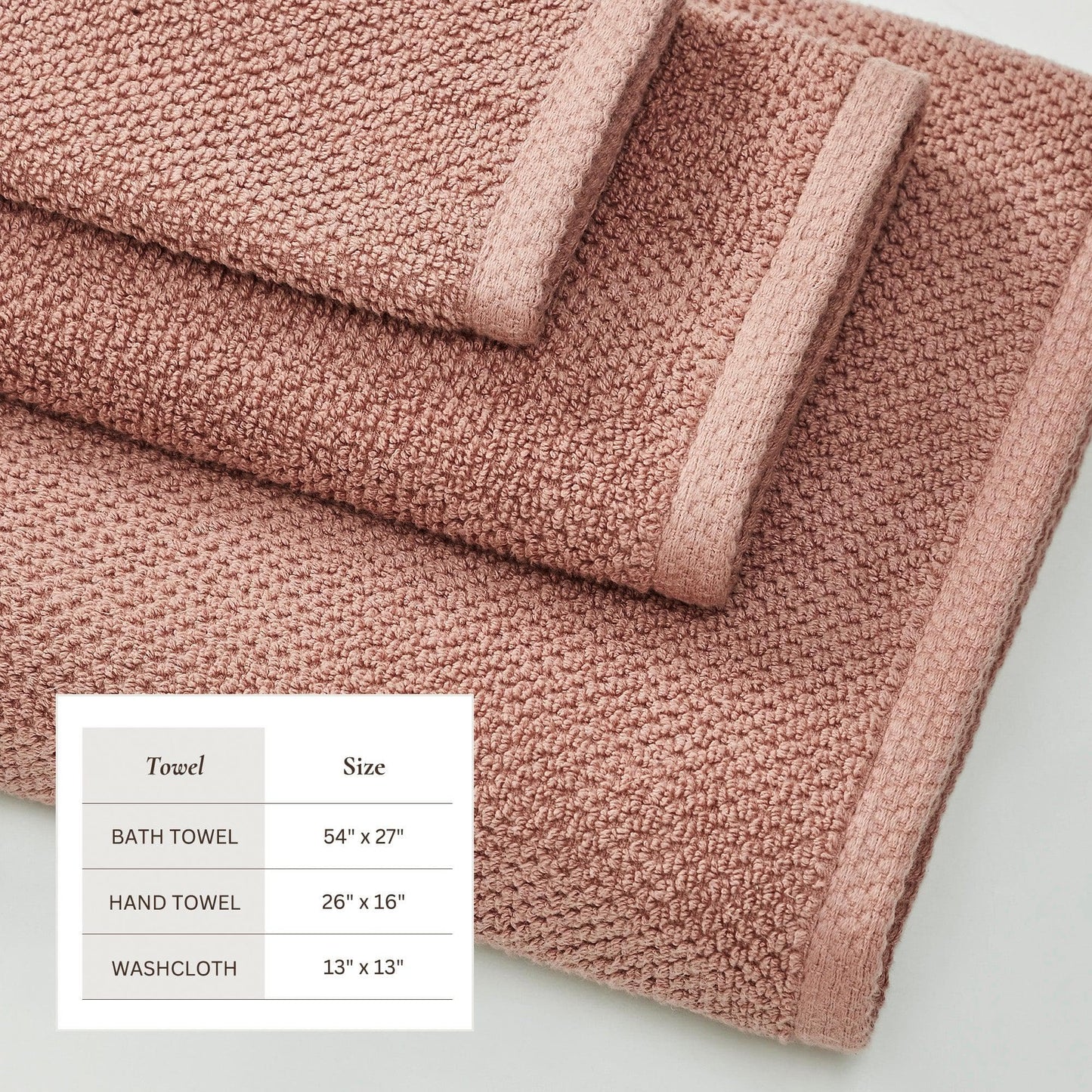 Cotton Textured Bath Towel Set