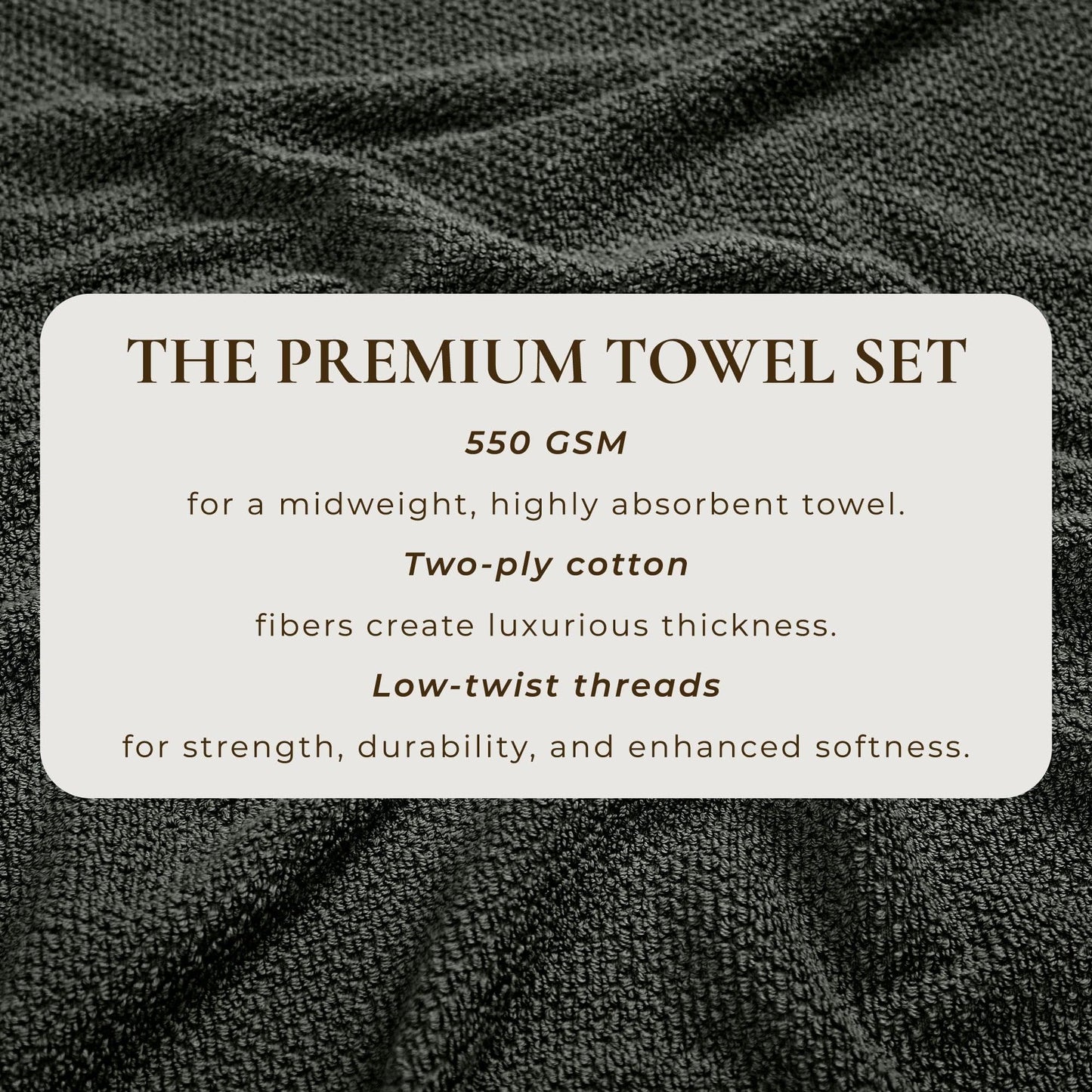 Cotton Textured Bath Towel Set