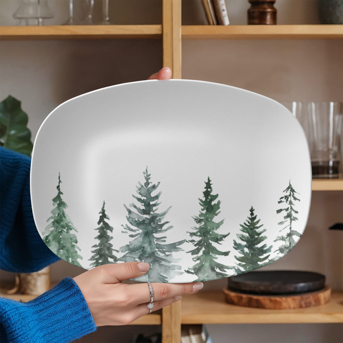 Christmas Tree Ceramic Serving Platter