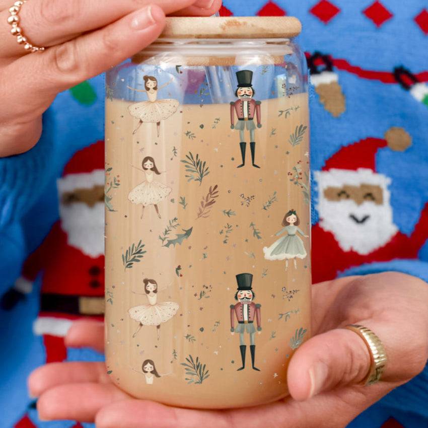 Nutcracker Ballerina Sipper Glass 17oz