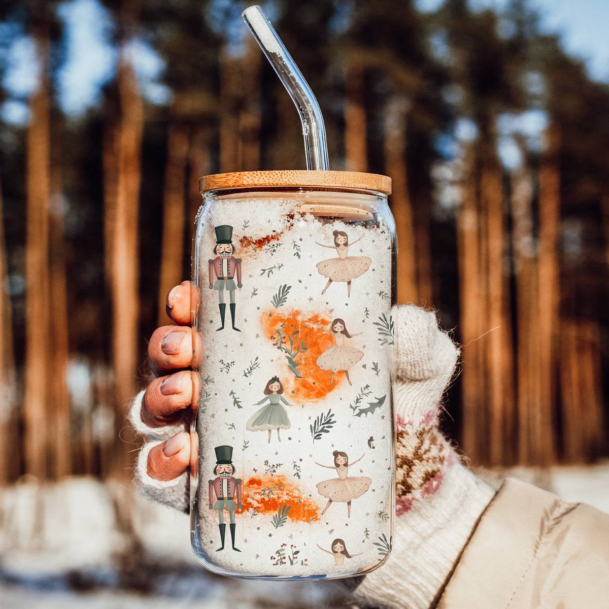 Nutcracker Ballerina Sipper Glass 17oz