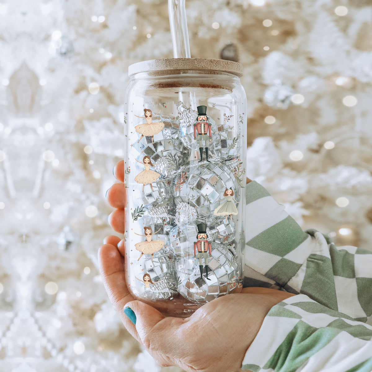 Nutcracker Ballerina Sipper Glass 17oz