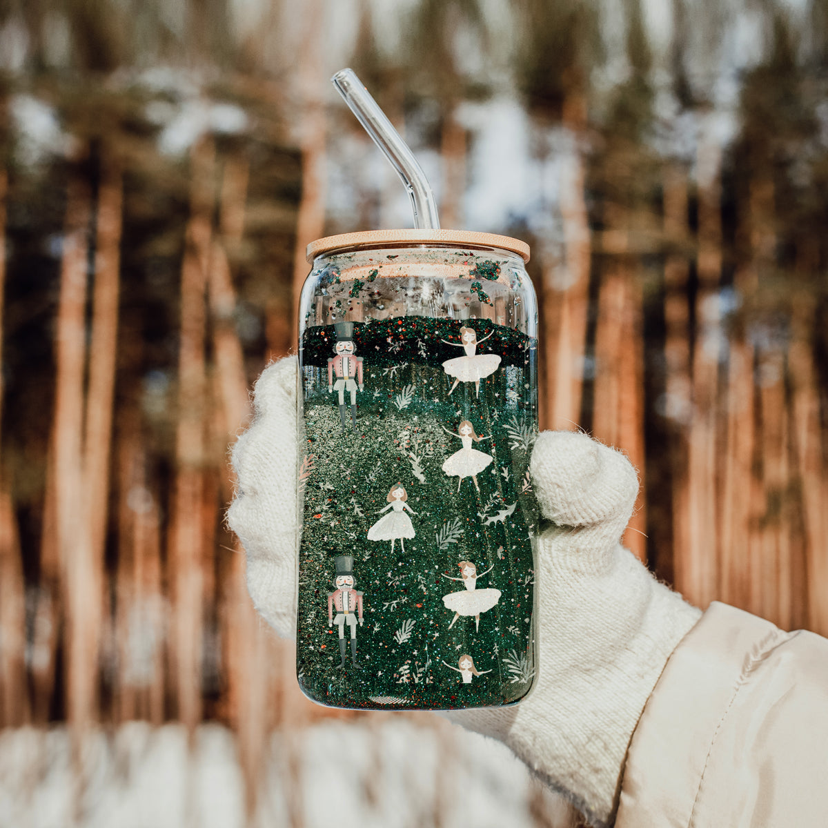 Nutcracker Ballerina Sipper Glass 17oz