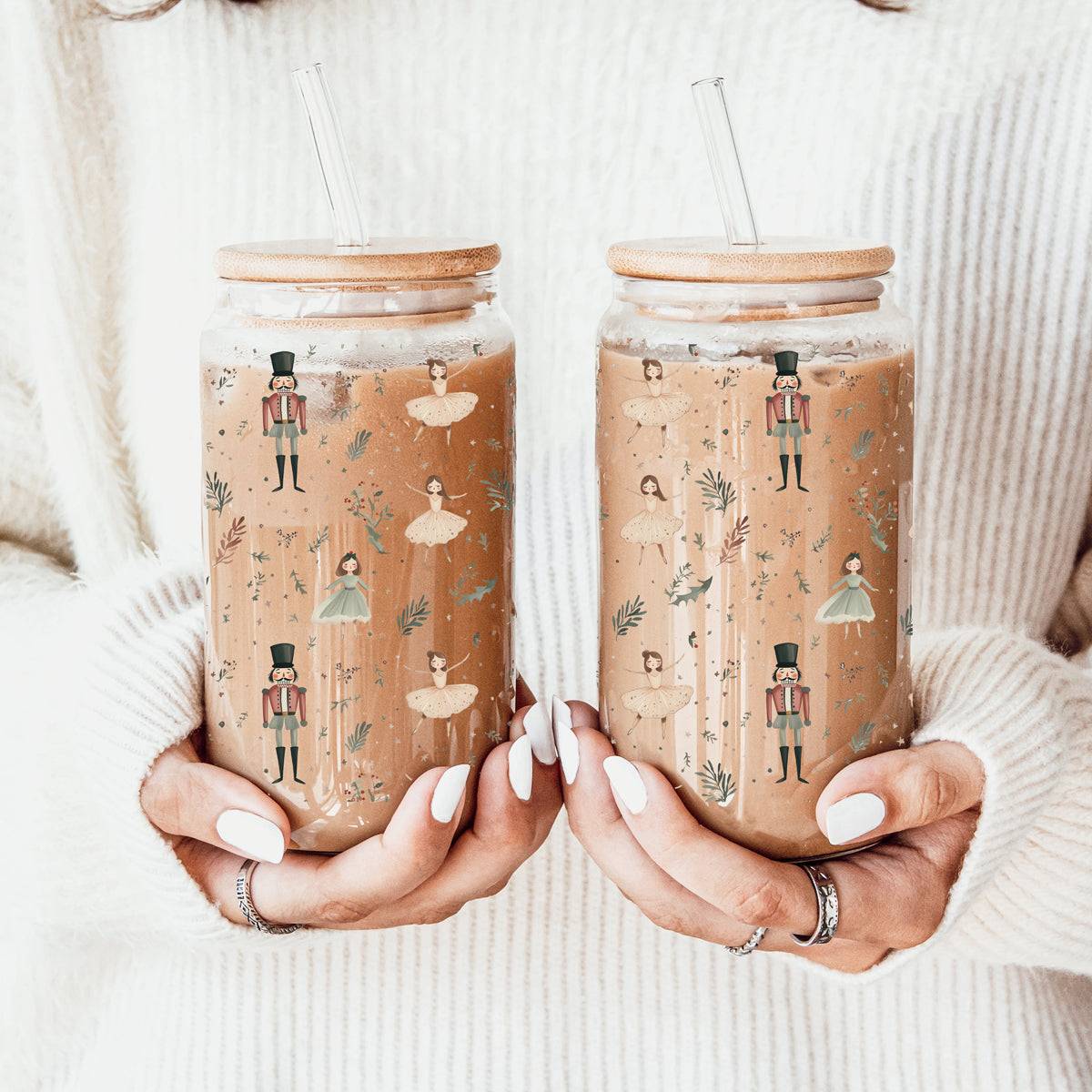 Nutcracker Ballerina Sipper Glass 17oz