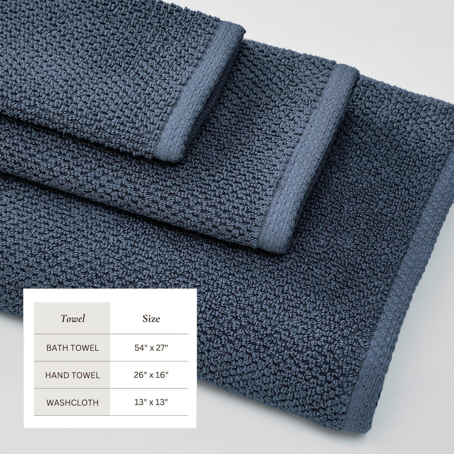 Cotton Textured Bath Towel Set