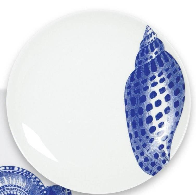 Nautical Blue Seashell Porcelain Dinnerware
