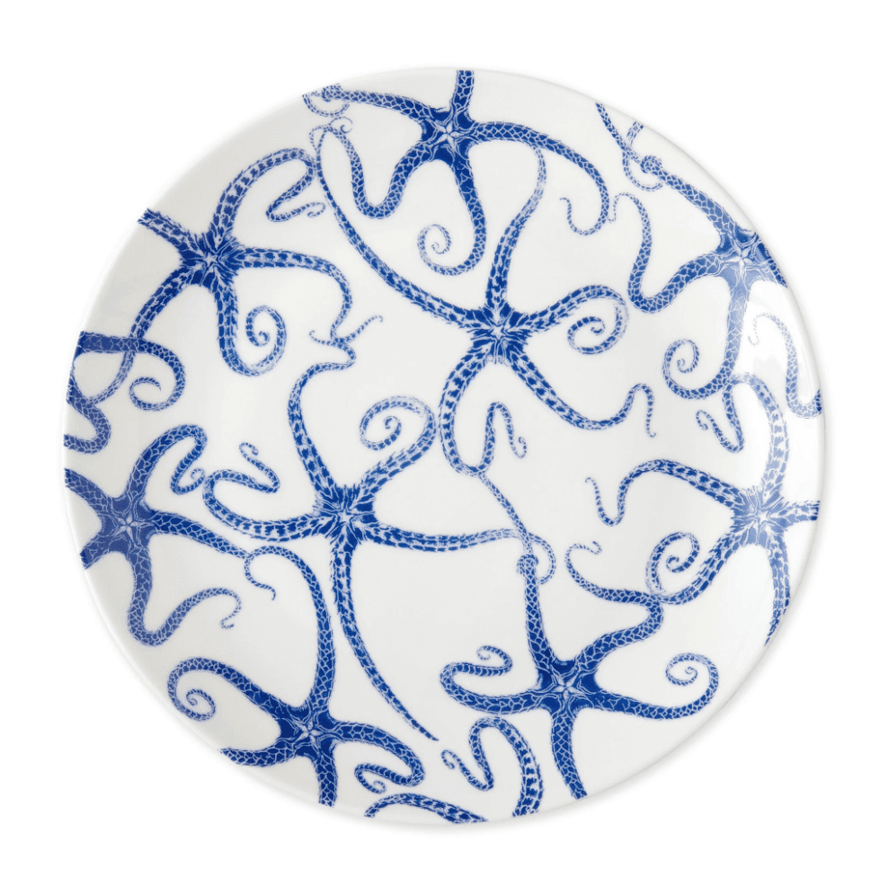 Coastal Blue Starfish Porcelain Dinnerware