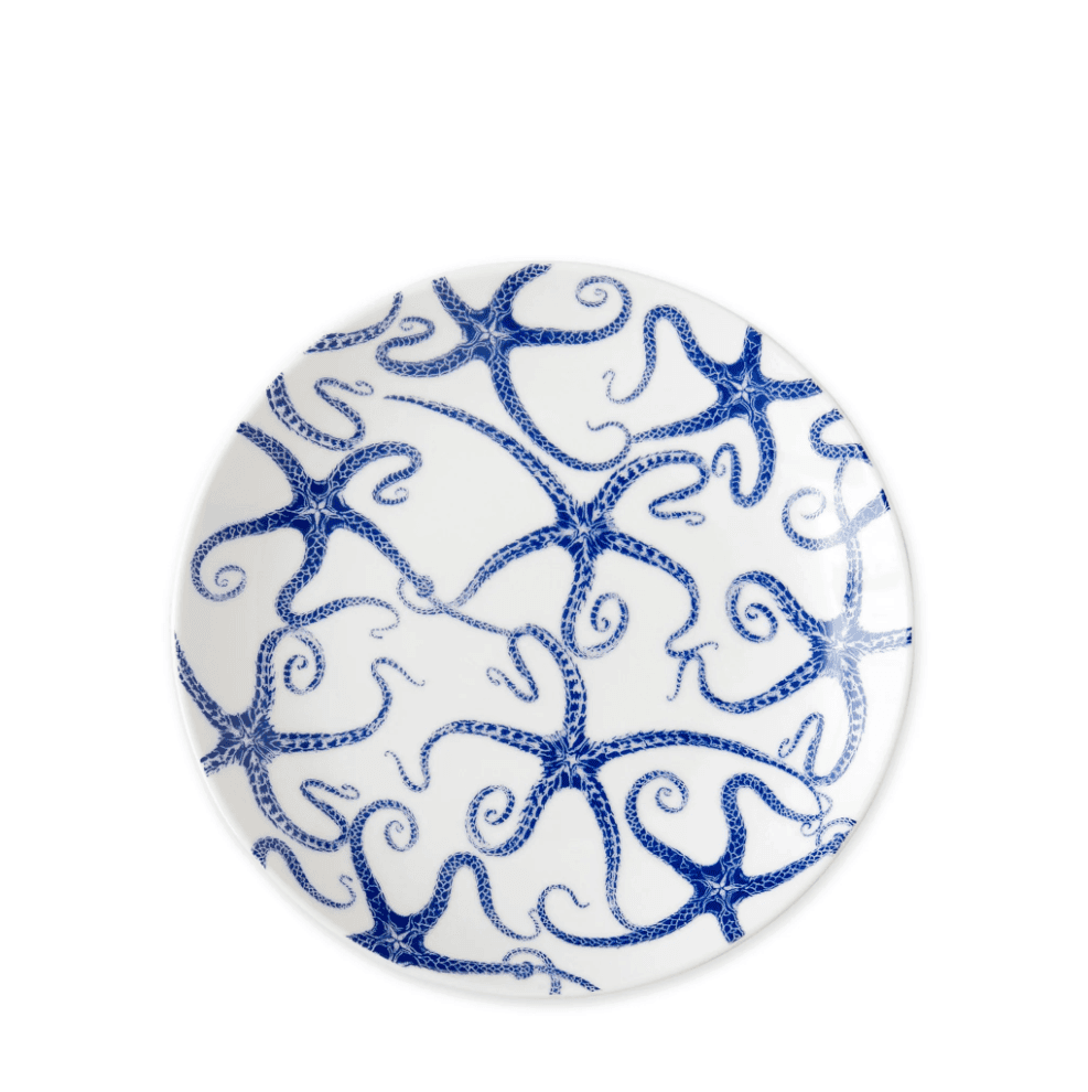 Coastal Blue Starfish Porcelain Dinnerware