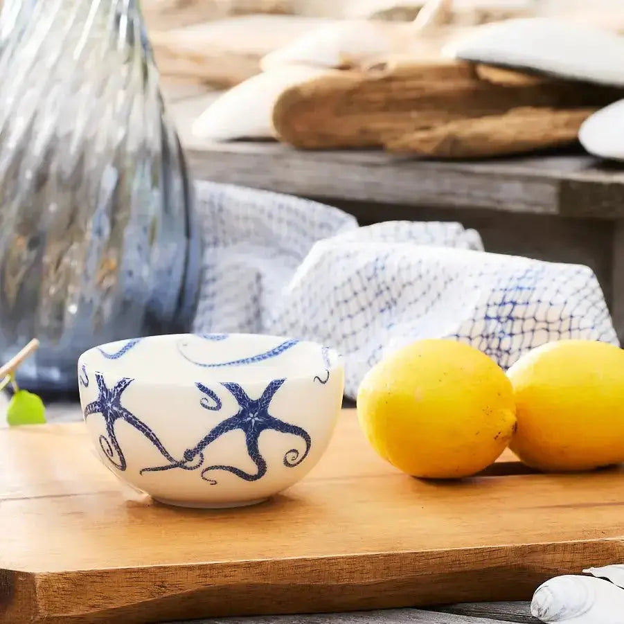 Coastal Blue Starfish Porcelain Dinnerware