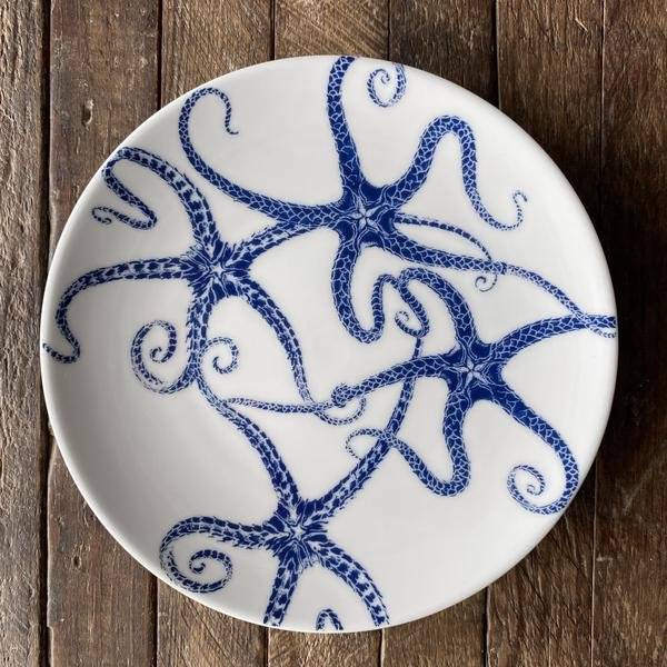 Coastal Blue Starfish Porcelain Dinnerware