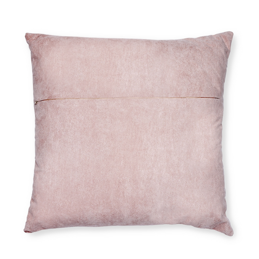 Decorative blush velvet nutcracker pillow for a cozy and feminine Christmas decor style.