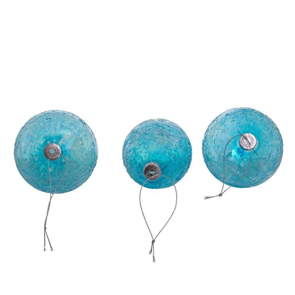 Kurt Adler 80MM Blue Finial, Onion, and Ball Glass Ornaments, Set of 3