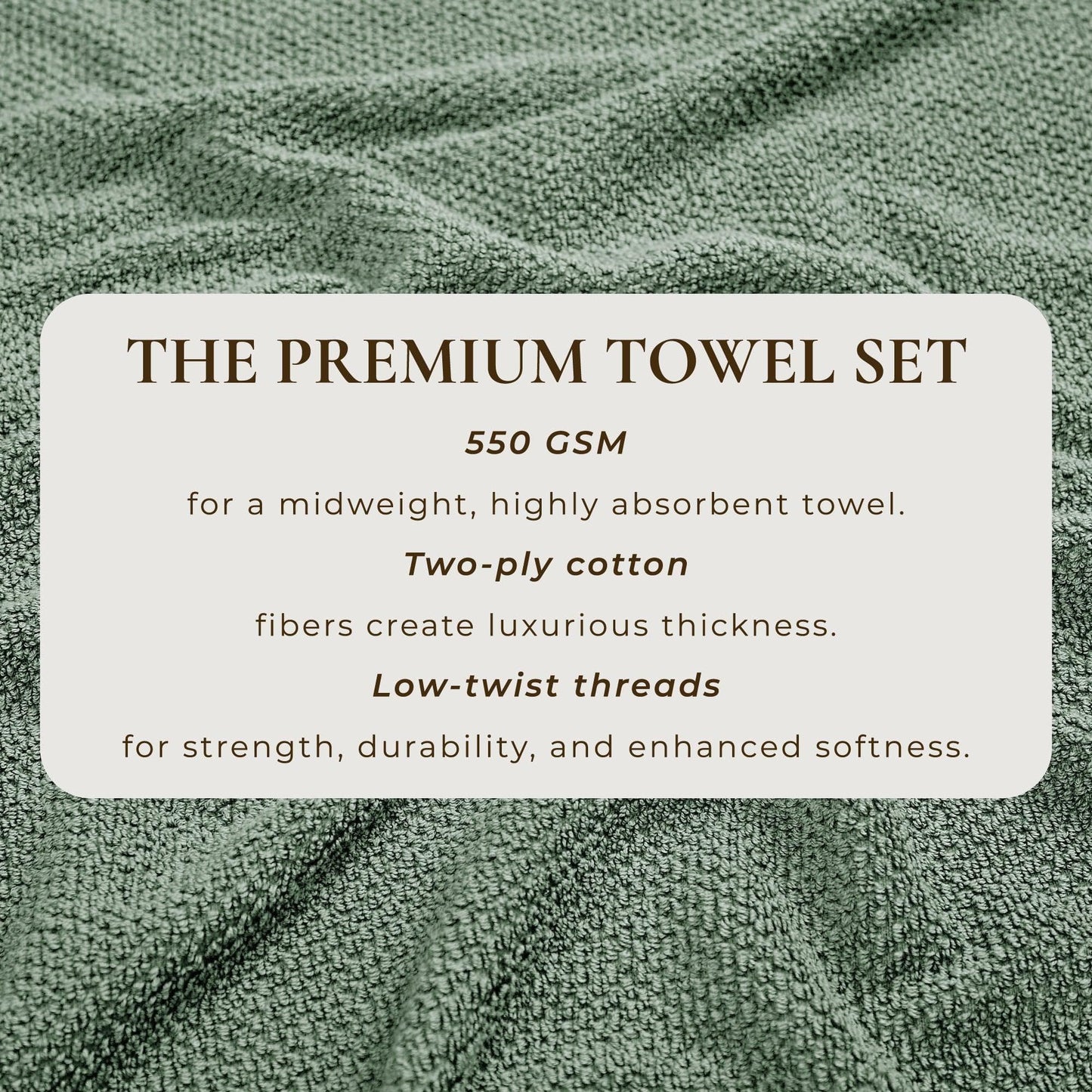 Cotton Textured Bath Towel Set
