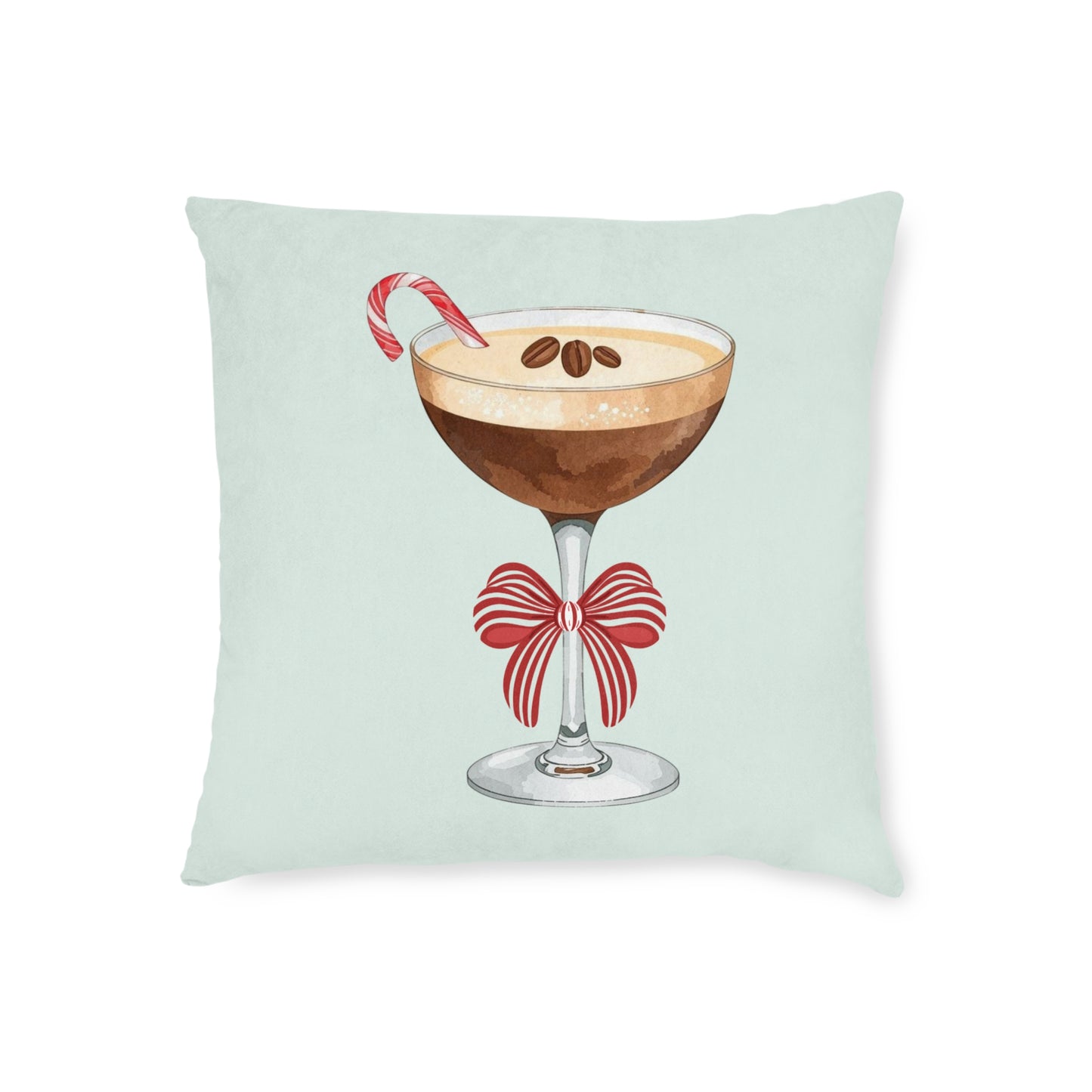 Espresso Martini Christmas Throw Pillow
