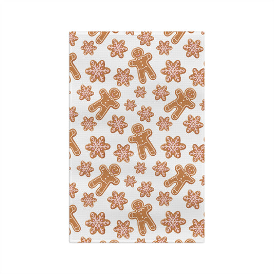 Cute Christmas kitchen towel perfect for gingerbread and cookie baking