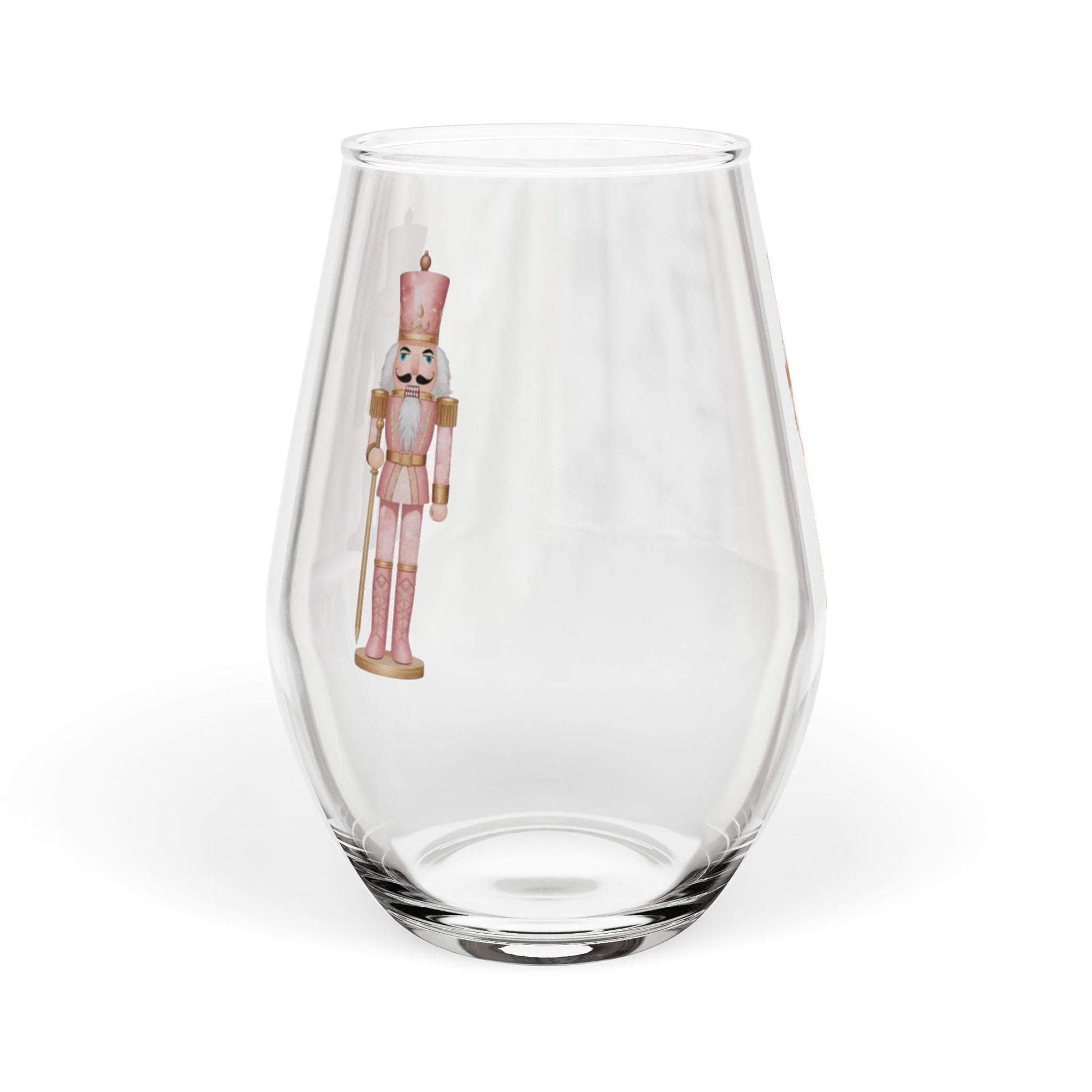 Festive Pink Nutcracker Glass for Christmas Parties