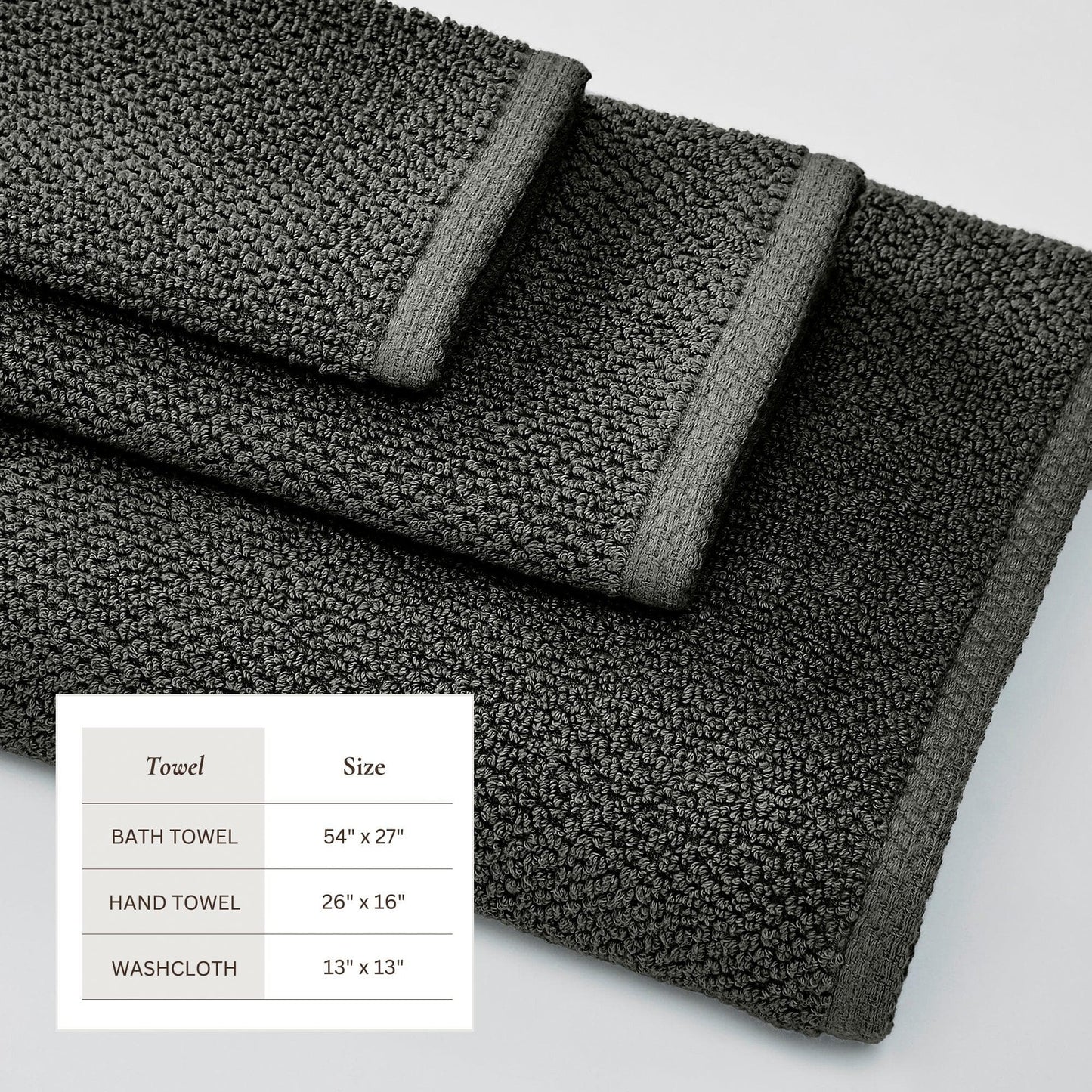 Cotton Textured Bath Towel Set